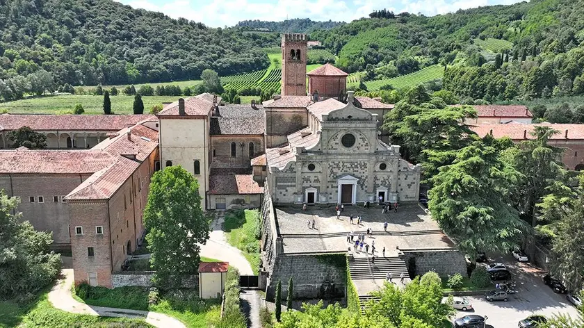 L’Abbazia di Praglia con il monastero benedettino che è stato fondato nell’XI secolo (foto Piran)