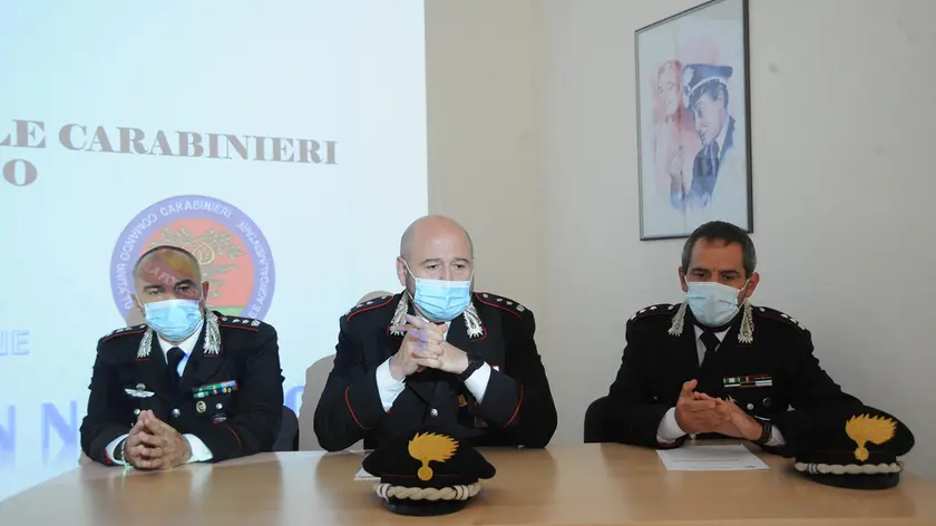 La conferenza stampa dei carabinieri di Belluno (foto Perona)