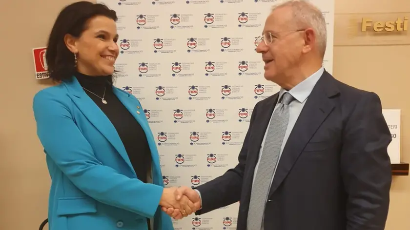 Federica Luni con Lino Stoppani, presidente nazionale della Fipe