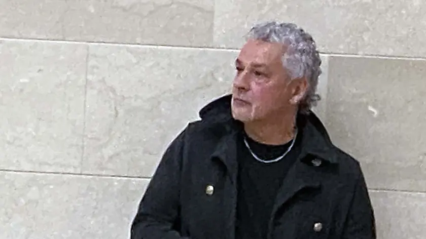 Roberto Baggio in tribunale a Padova durante una precedente udienza
