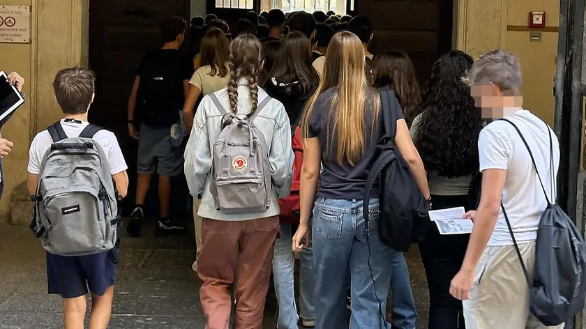 L'ingresso a scuola degli studenti padovani