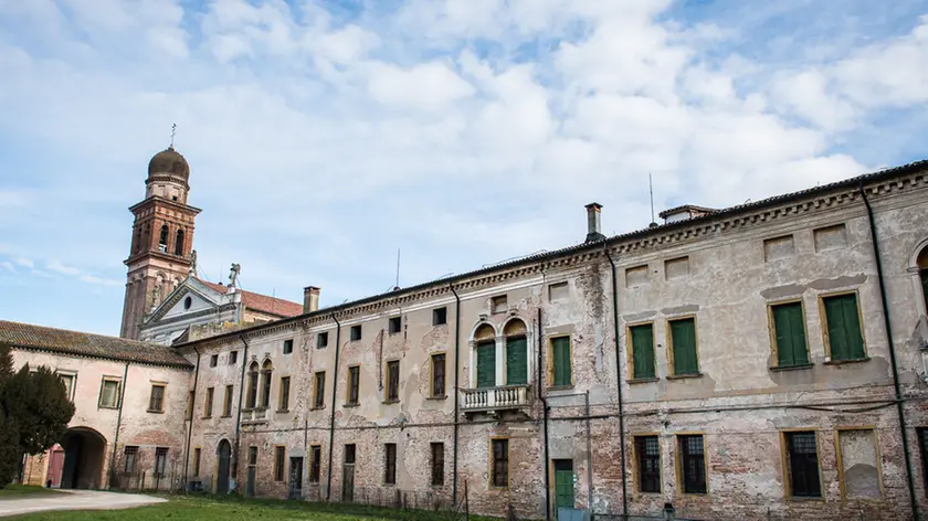 Candiana (PD), 6 febbraio 2018. Vedute di Candiana. Nella foto: Monastero Benedettino