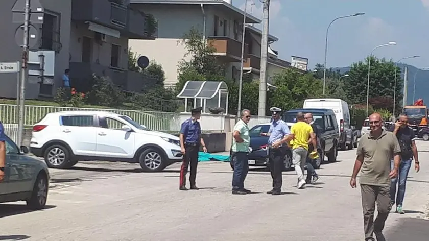 La scena del delitto (foto COLORFOTO/Il Giornale di Vicenza)