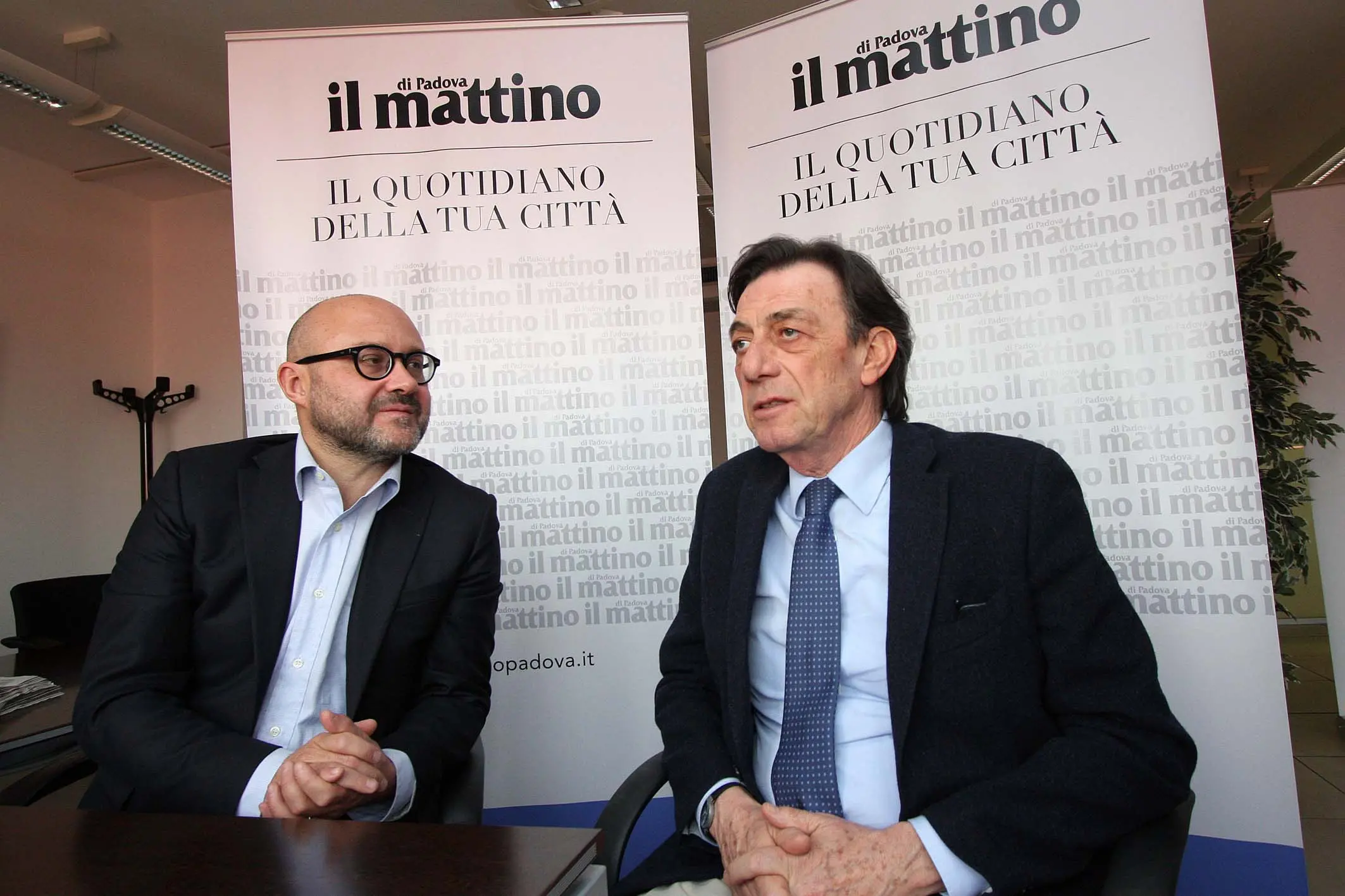 Il condirettore Paolo Cagnan con il sindaco Sergio Giordani