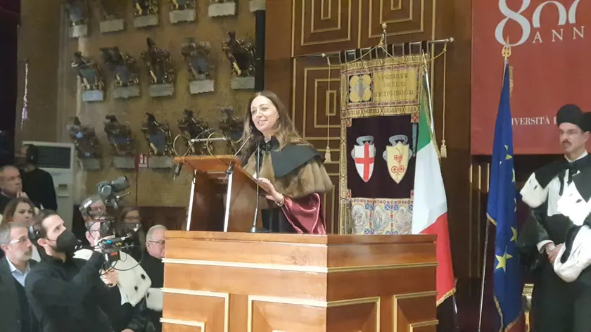 La prolusione della rettrice Daniela Mapelli (foto Bianchi)