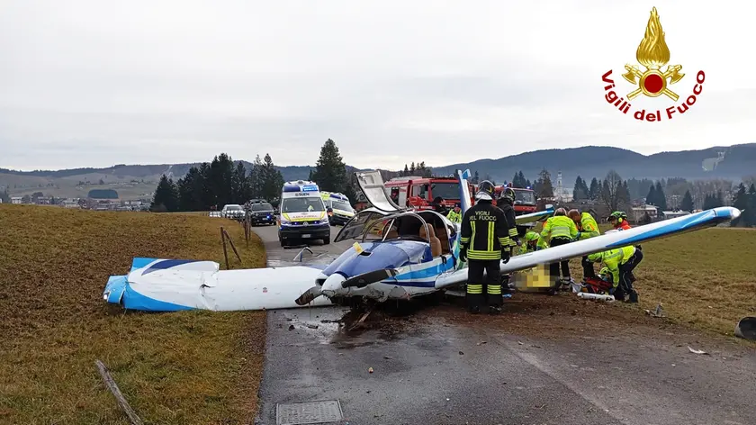 Il piccolo velivolo precipitato ad Asiago
