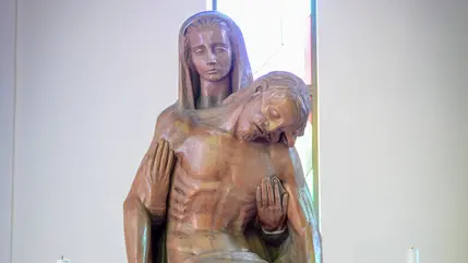 BELLUCO ph. Zangirolami Monselice (PD)20.05.2018 Furto sacrilegio Madonna del Pomo del Duomo di Monselice, Nella Foto: statua della MOadonna del Pomo in Duomo a Monselice