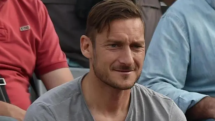 AS Roma' soccer player Francesco Totti looks on during the match between David Ferrer of Spain and Filippo Volandri of Italy in the Italian Open tennis tournament at the Foro Italico in Rome, Italy, 10 May 2016. ANSA/ETTORE FERRARI