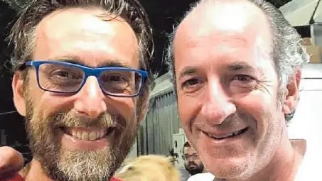 Fabrizio Boron, espulso dalla Lega, con il presidente della regione Veneto Luca Zaia