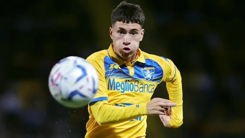 Matias Soule' of Frosinone in action during the Serie A soccer match between Frosinone Calcio and Udinese Calcio at Benito Stirpe stadium in Frosinone, Italy, 26 May 2024. ANSA/FEDERICO PROIETTI