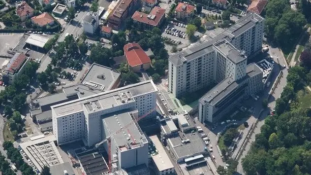 L'ospedale di Padova visto dall'alto