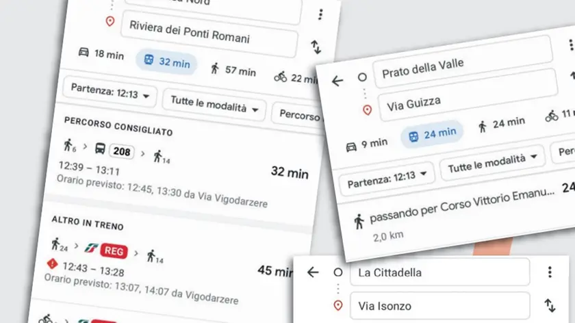 Alcune schermate di Google Maps che confermano il disagio
