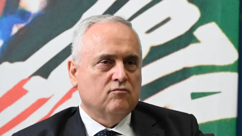 Claudio Lotito in occasione della conferenza stampa per annunciare nuovi ingressi in Forza Italia presso la sede del partito a Roma, 20 maggio 2024. ANSA/CLAUDIO PERI