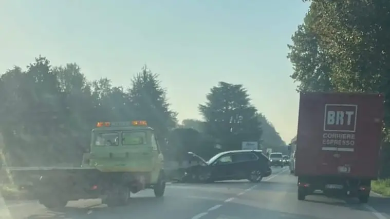 L'incidente a Campo San Martino: due feriti