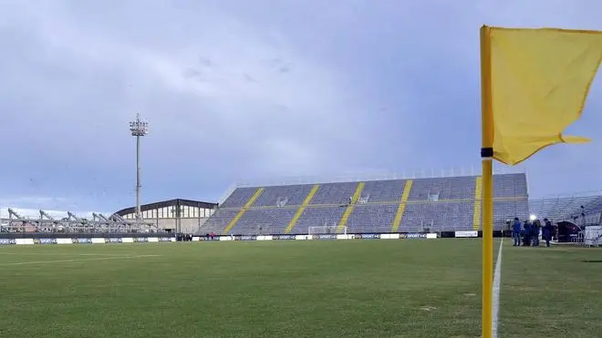 Una veduta interna dello stadio Is Arenas di Quartu Sant'Elena (Cagliari), in una immagine del 02 settembre 2012. ANSA/SALVATORE MOI