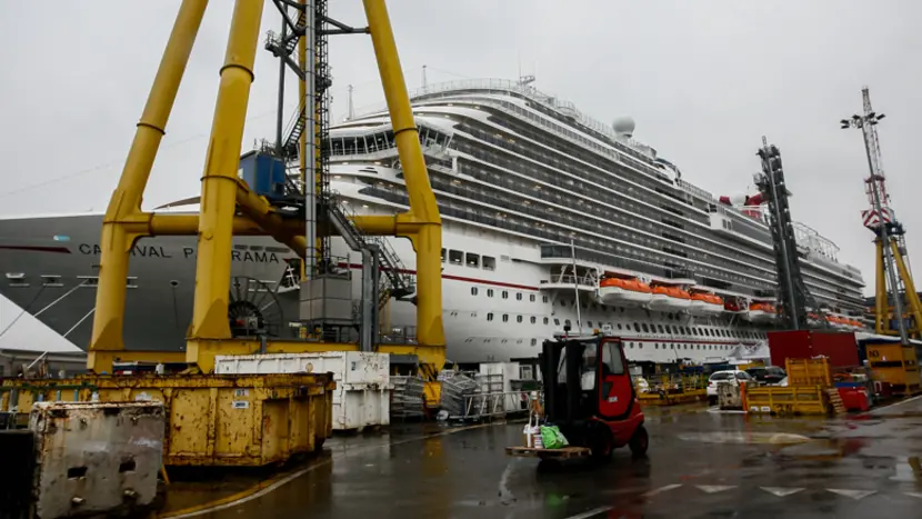 Foto Agenzia Candussi - FAVARATO. - MESTRE VIA DELLA LIBERTA' -MARGHERA PRESENTAZIONE CARNIVAL PANORAMA PRESSO LA FINCANTIERI. IN FOTO LA NAVE.