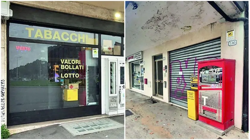 A sinistra la tabaccheria della Stanga, a desta la tabaccheria di Pontevigodarzere: entrambe dei Della Corte
