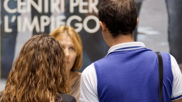 19/10/2012 Firenze, Job Fair 2012, fiera delle offerte di lavoro. Nella foto i colloqui per la ricerca di lavoro presso lo stand del Centro per l'Impiego della Provincia dio Firenze