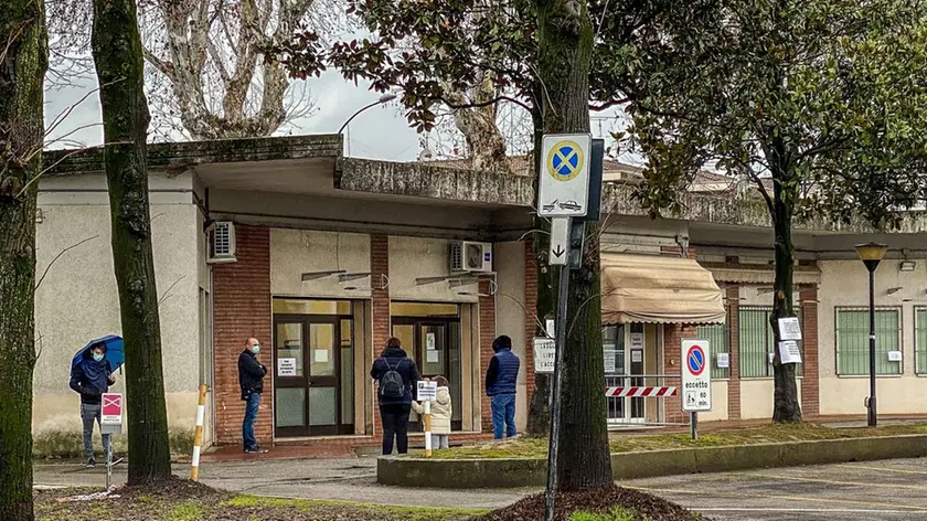 Monselice (PD), 23 gennaio 2021. Il punto tamponi Covid 19 presso l’ex ospedale di Monselice