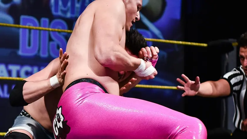 Jhonny Puttini di Bovolone (Verona) in azione sul ring negli Stati Uniti