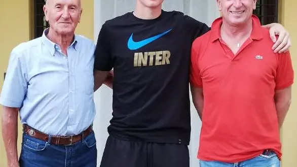 Gabriele Fabbian con il nipote Giovanni e il figlio Alberto