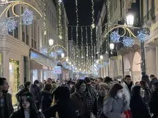 Le luminarie in via Roma