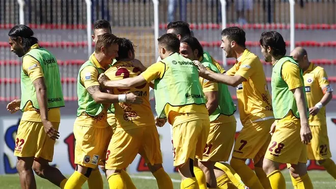 Foto Davide Anastasi/LaPresse.10-05-2014 Trapani (Italia).Sport Calcio.Trapani vs Cittadella.Campionato italiano di calcio Serie B Eurobet 2013 2014.Nella foto: ESULTANZA CITTADELLA.Photo Davide Anastasi/LaPresse.10-05-2014 Trapani (Italy).Sport Soccer.Trapani vs Cittadella.Italian Football Championship League B Eurobet 2013 2014.In the picture ESULTANZA CITTADELLA