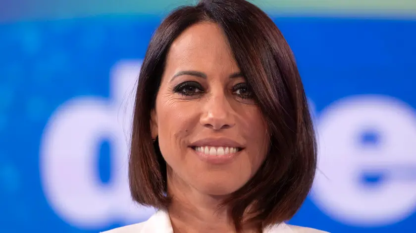 La conduttrice del programma Rai “Estate in diretta” Nunzia De Girolamo, nello studio 3 di via Teulada, Roma, 7 giugno 2024. ANSA/MASSIMO PERCOSSI