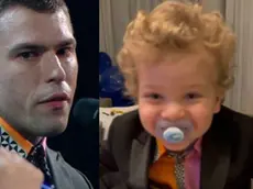 Donatella Versace veste Fedez a Sanremo ma anche suo figlio Leone, che fa il tifo per papà da casa
