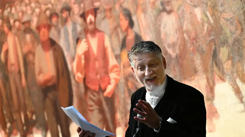 Italian Minister of Culture Alessandro Giuli attends the inauguration of Palazzo Citterio and the Grande Brera, in Milan, Italy, 7 December 2024. ANSA/DANIEL DAL ZENNARO