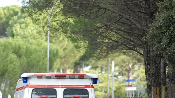 Un'ambulanza arriva nella Pineta di Nicolosi, sull'Etna, dove due fratelli, Guido e Alberto Mario Garofalo, 45 e 53 anni, sono morti d'infarto a meno di un'ora l'uno dall'altro. La tragedia si e' compiuta ieri durante una gita fuori porta. Più tardi un terzo fratello, Salvatore Garofalo, 57 anni, è stato salvato da un'ischemia cardiaca dai medici dell'ospedale Garibaldi di Catania. L'incredibile coincidenza temporale e' frutto di una probabile patologia genetica familiare,ANSA/ ORIETTA SCARDINO