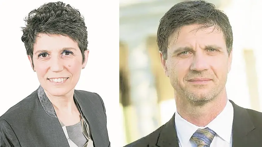 La vicesindaca di S. Pietro in Gu, Lorenza Prandina, e il sindaco di S. Giorgio in Bosco, Nicola Pettenuzzo