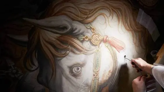 Clamorosa scoperta nella 'caccia' alla Battaglia di Anghiari, capolavoro perduto di Leonardo: un campione di colore nero trovato dietro un affresco del Vasari a Firenze ha composizione chimica compatibile con il nero usato nella Gioconda e nel S.Giovanni Battista al Louvre. Lo rende noto il direttore della ricerca Maurizio Seracini. Firenze, 12 marzo 2012. ANSA/NATIONAL GEOGRAPHIC ++ HO EDITORIAL USE ONLY **