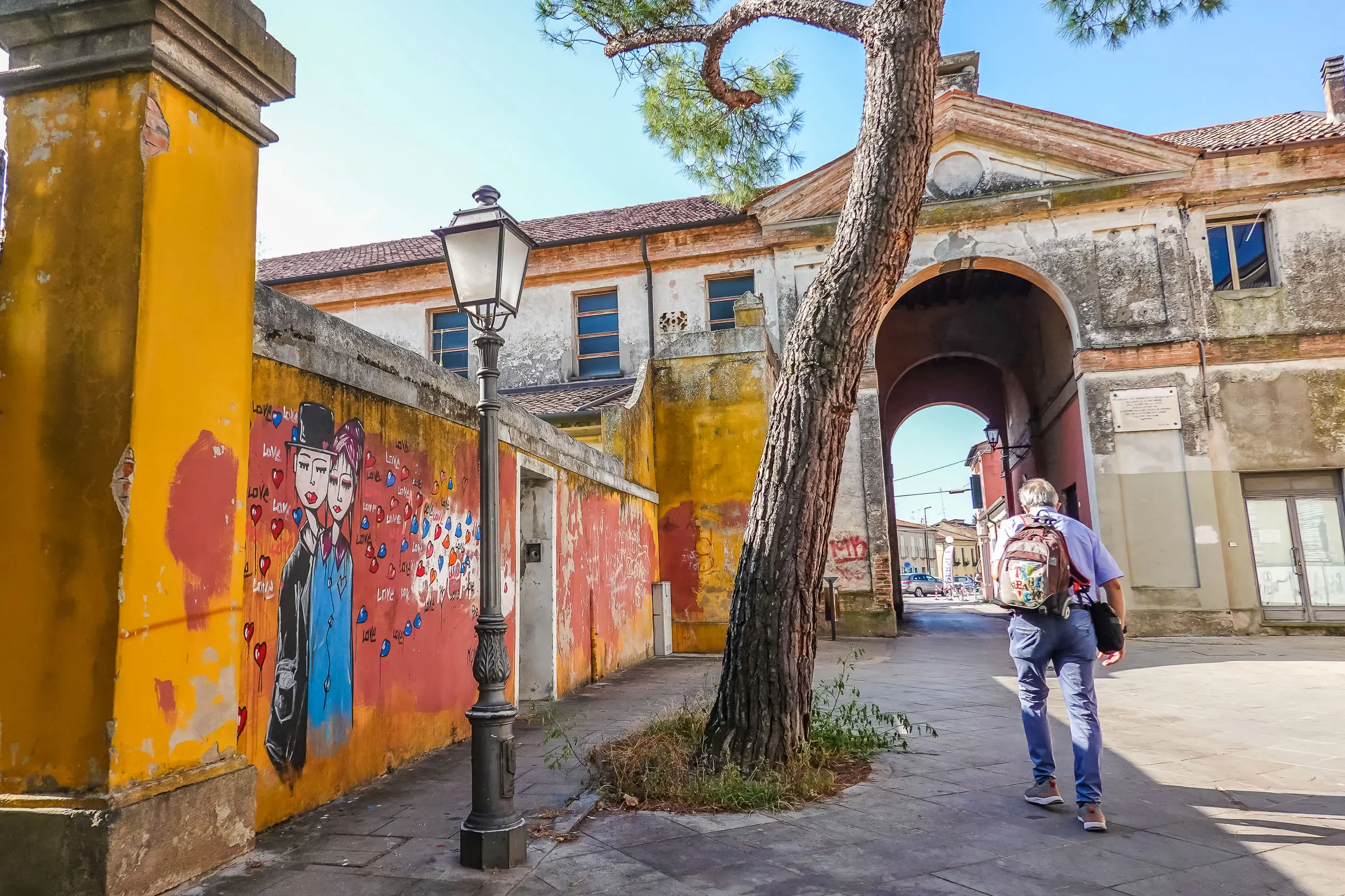 Monselice (PD), 20 agosto 2020. il murales dell'artista Seneca in vicolo Buggiani a Monselice
