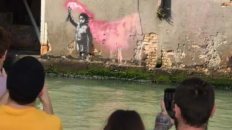 Interpress\M.Tagliapietra Venezia 24.05.2019.- Bansky in rio Novo.