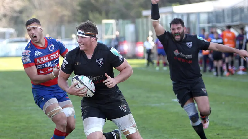 PRANDI-FOTOPIRAN-PADOVA-PETRARCA RUGBY-ROVIGO STADIO PLEBISCITO.azione 2° meta lamaro