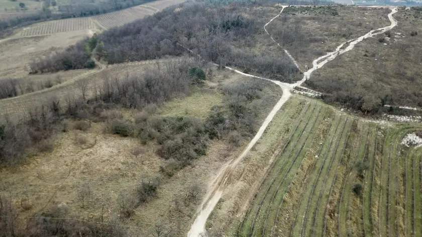 Colli Euganei (PD), 21 gennaio 2021. Foto aeree dei Vegri dei Colli Euganei.