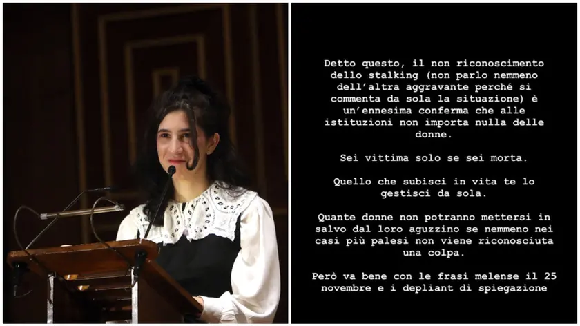 Elena Cecchettin e la stories pubblicata su Instagram