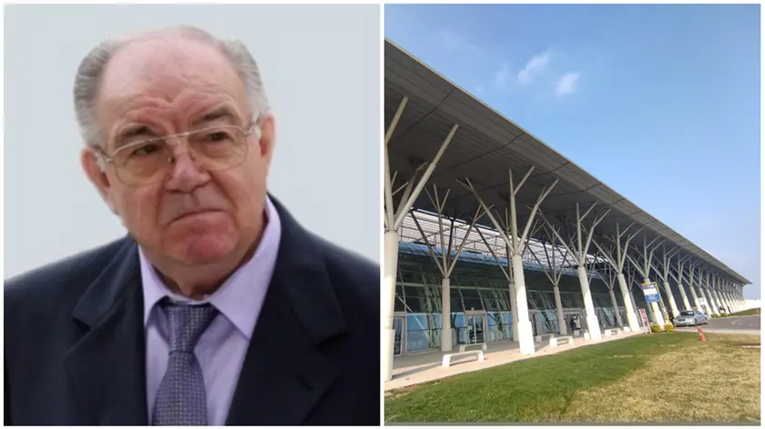 Dante Petranzan, 83 di Conselve, morto a causa della West Nile. A destra l'ospedale di Schiavonia
