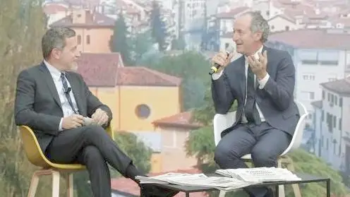 Massimo Giannini con Luca Zaia