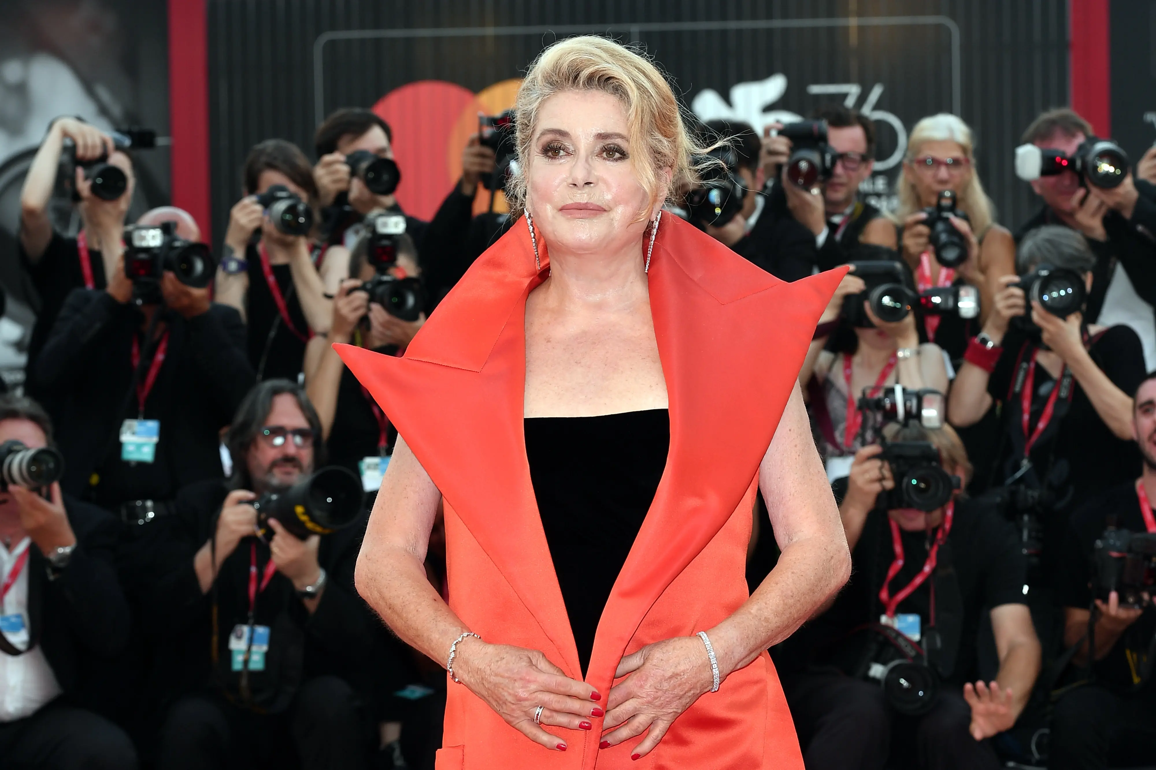 28/08/2019 Venezia, 76 Mostra Internazionale d' Arte Cinematografica, cerimonia di apertura, red carpet del film La Verite', nella foto Catherine Deneuve