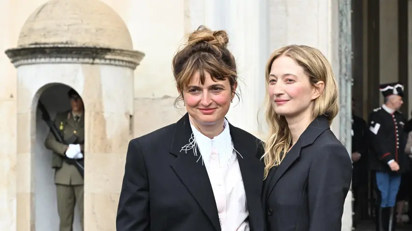 Alice e Alba Rohrwacher al loro arrivo al Quirinale per l’incontro tra il Presidente della Repubblica, Sergio Mattarella, e i candidati al premio David di Donatello. Roma, 3 maggio 2024. ANSA/CLAUDIO PERI