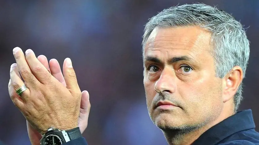 Portuguese soccer coach Jose Mourinho acknowledges supporters during the farewell soccer match of former German international Michael Ballack at the World Cup arena in Leipzig, Germany, 05 June 2013. ANSA/THOMAS EISENHUTH