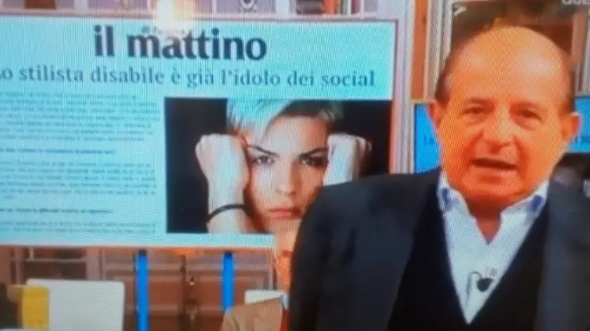 Magalli presenta Riccardo e il servizio su di lui fatto dal Mattino