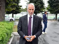 Il Presidente del CONI Giovanni Malag˜ (S) e il CEO di Deloitte Italia Fabio Pompei in occasione dellÕevento Deloiite - CONI sullo Sport come sviluppo del Paese Roma, 17 settembre 2024. ANSA/FABIO CIMAGLIA (NPK)