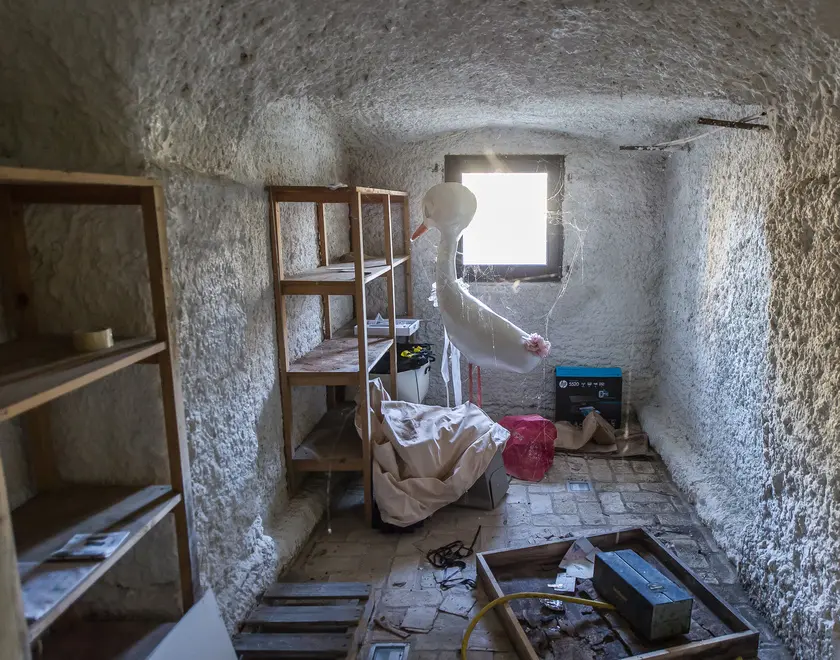 Cinto Euganeo (PD), 16 novembre 2017. IDegrado a villa Rodella, ex abitazione del governatore del Veneto Giancarlo Galan. Nella foto: un ripostiglio.