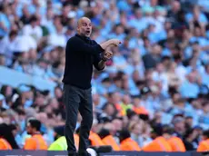 epa11353475 Manchester City's manager Pep Guardiola in action during the English Premier League soccer match of Manchester City against West Ham United, in Manchester, Britain, 19 May 2024. EPA/ASH ALLEN EDITORIAL USE ONLY. No use with unauthorized audio, video, data, fixture lists, club/league logos, 'live' services or NFTs. Online in-match use limited to 120 images, no video emulation. No use in betting, games or single club/league/player publications.