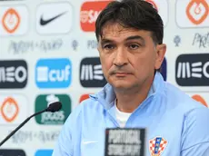 epa11395986 Croatia's coach Zlatko Dalic attends a press conference, in Oeiras, Portugal, 07 June 2024. Croatia plays against Portugal on 08 June in an international friendly soccer match. EPA/ANTONIO COTRIM