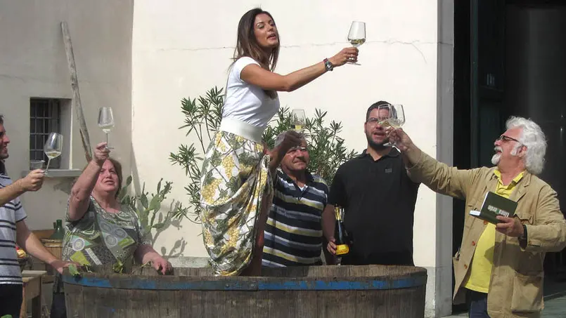 BELLUCO.PROGRAMMA TV PATRIZIO ROVERSI VENDEMMIA COLLI VO' EUGANEO
