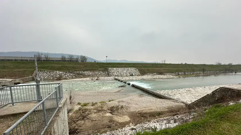 Il bacino di laminazione a Trissino, nel Vicentino